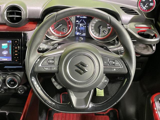 スイフトスポーツ ベースグレード　ターボ　純正ナビ　全周囲カメラ　衝突軽減　ドラレコ　パドルシフト　スマートキー　シートヒーター　ＬＥＤヘッド　ＥＴＣ　純正１７インチＡＷ　車線逸脱警報　オートライト　Ｂｌｕｅｔｏｏｔｈ　ＣＤ（11枚目）