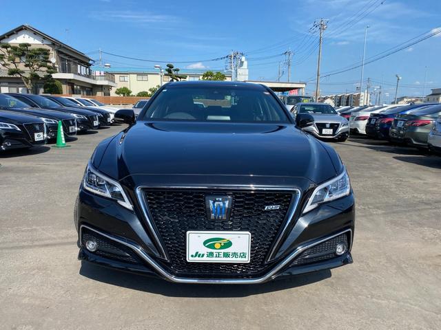 クラウンハイブリッド ＲＳアドバンス　レザーシートシートＡＣ　ＨＵＤ　ＢＳＭ　ＥＴＣ　クルコン　Ｄインナーミラー　メーカーナビ　ＴＳＳ　クリアラスソナー　３眼ＬＥＤライトフォグ　バックカメラ　純正１８インチアルミ（3枚目）