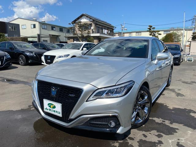 クラウンハイブリッド ＲＳ　トヨタセーフティーセンス　クリアランスソナー　ヘッドアップディスプレイ　ブラインドスポットモニター　３眼ＬＥＤ　バックカメラ　ナビ　フルセグＴＶ　シートヒーター　ＥＴＣ　純正１８インチアルミ（2枚目）