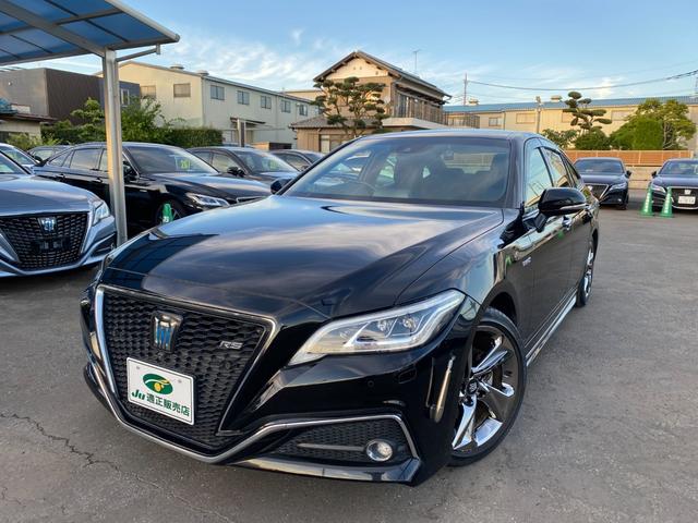 クラウンハイブリッド ＲＳ　メーカーナビ　ハンドル／シートヒーター　ブラインドスポットモニター　ＥＴＣ　クルコン　全方向カメラ　トヨタセーフティセンス　リアラスソナー　３眼ＬＥＤライト　フォグ　純正１８インチアルミホイール（2枚目）