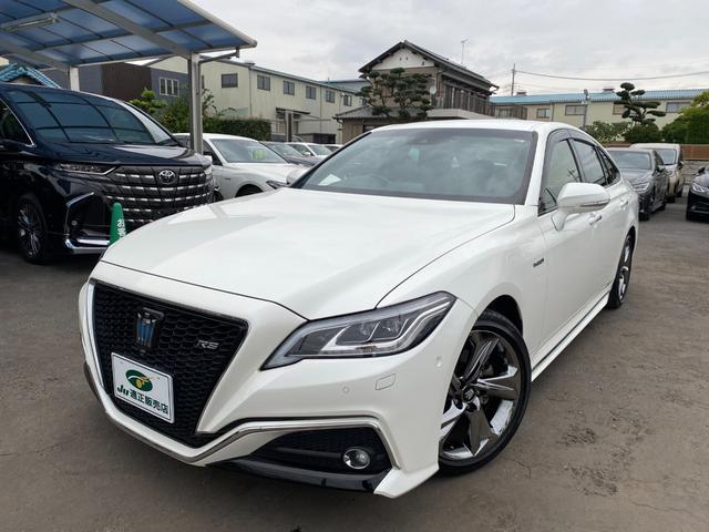 クラウンハイブリッド ＲＳアドバンス　ハーフレザーシート　ハンドル／シートヒーター　ＨＵＤ　ＢＳＭ　デジタルインナーミラー　メーカーナビ　ＥＴＣ　全方向カメラ　３眼ＬＥＤライトクリアラスソナー　ＴＳＳ　純正１８インチアルミ（2枚目）