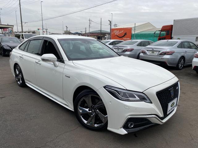 クラウンハイブリッド ＲＳアドバンス　ハーフレザーシート　ハンドル／シートヒーター　ＨＵＤ　ＢＳＭ　デジタルインナーミラー　メーカーナビ　ＥＴＣ　全方向カメラ　３眼ＬＥＤライトクリアラスソナー　ＴＳＳ　純正１８インチアルミ（7枚目）