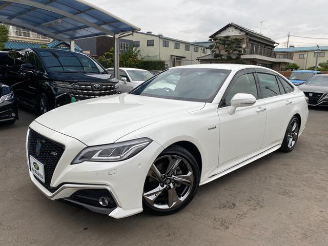 クラウンハイブリッド ＲＳアドバンス　ハーフレザーシート　ハンドル／シートヒーター　ＨＵＤ　ＢＳＭ　デジタルインナーミラー　メーカーナビ　ＥＴＣ　全方向カメラ　３眼ＬＥＤライトクリアラスソナー　ＴＳＳ　純正１８インチアルミ（8枚目）