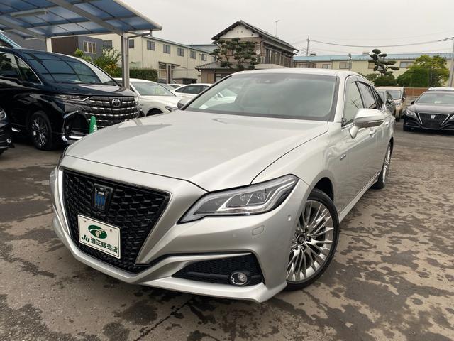 クラウンハイブリッド Ｇ　全方向カメラ　ＴＳＳ　クリアラスソナー　３眼ＬＥＤライト　フォグ　１８インチアルミ　メーカーナビ　ＨＵＤ　ＢＳＭ　ＥＴＣ２．０　デジタルインナーミラー（2枚目）