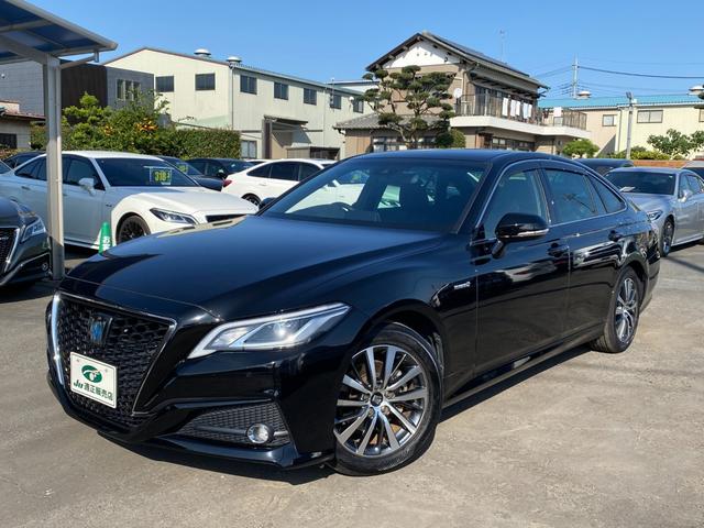 クラウンハイブリッド Ｓ　Ｃパッケージ　メーカーナビＴＶ　ＨＵＤ　ＢＳＭ　ハンドル／シートヒーター　ＥＴＣ　クルコン　ＴＳＳ　クリアラスソナー　ＬＥＤライト　フォグ　バックカメラ　純正アルミ（8枚目）