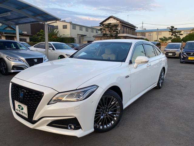 クラウンハイブリッド Ｇ－エグゼクティブ　全方向カメラ　ＴＳＳ　クリアラスソナー　３眼ＬＥＤライト　フォグ　１８インチアルミ　レザーシートＨＵＤ　ＢＳＭ　メーカーナビＴＶ　ＥＴＣ　クルコン　ブルートゥース（8枚目）