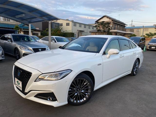 クラウンハイブリッド Ｇ－エグゼクティブ　全方向カメラ　ＴＳＳ　クリアラスソナー　３眼ＬＥＤライト　フォグ　１８インチアルミ　レザーシートＨＵＤ　ＢＳＭ　メーカーナビＴＶ　ＥＴＣ　クルコン　ブルートゥース（9枚目）