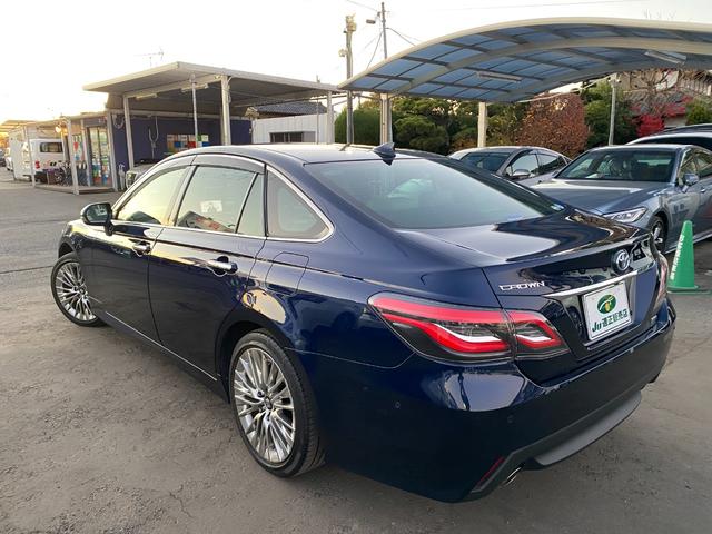 クラウンハイブリッド 全方向カメラ TSS クリアラスソナー LEDライト フォグ 純正アルミ メーカーナビTV ハーフレザーシート ハンドル/シートヒーター HUD BSM ETC クルコン(12枚目)