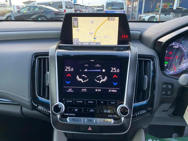 クラウンハイブリッド 全方向カメラ TSS クリアラスソナー LEDライト フォグ 純正アルミ メーカーナビTV ハーフレザーシート ハンドル/シートヒーター HUD BSM ETC クルコン(20枚目)