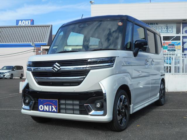 スペーシアカスタム ハイブリッドＸＳターボ　届出済未使用車　２トーンルーフ　ターボ　全方位モニター付９インチナビ　ヘッドアップディスプレイ　電動パーキング　ステアリングヒーター　シートヒーター　スリムサーキュレーター　全国新車メーカー保証（23枚目）