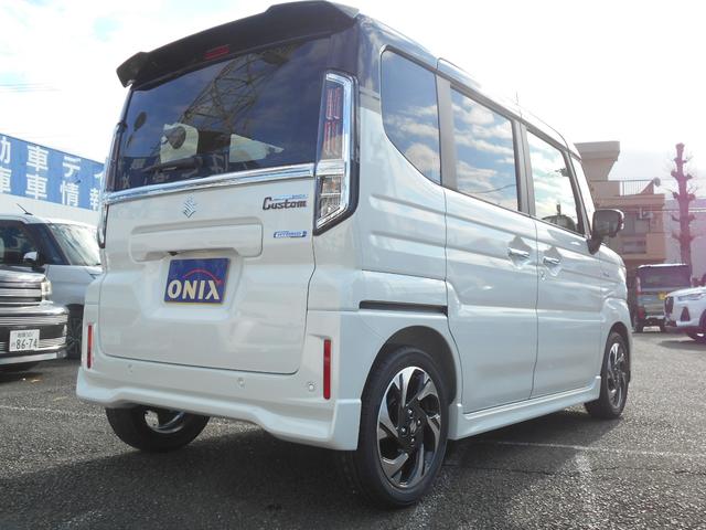 スペーシアカスタム ハイブリッドＸＳターボ　届出済未使用車　２トーンルーフ　ターボ　全方位モニター付９インチナビ　ヘッドアップディスプレイ　電動パーキング　ステアリングヒーター　シートヒーター　スリムサーキュレーター　全国新車メーカー保証（30枚目）