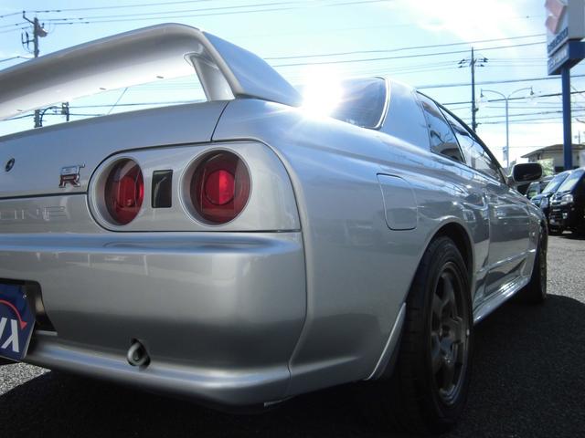 GT-R ワンオーナー 中期型 整備点検記録あり ニスモタイベル TEIN車高調 HKS車検対応マフラー ETC 禁煙車 スパークシルバーメタリック 純正アルミ クイックシフト(48枚目)