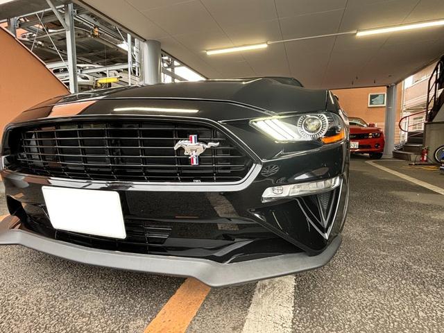 マスタング 　２０１９Ｙ年式　コンバーチブル　ＧＴ／ＣＳ　　Ｖ８　４６０ＨＰ　１０ＡＴ　Ａｐｐｌｅ　Ｃａｒ　Ｐｌａｙ　パドルシフト　レーダークルーズ　赤ステッチ　専用ホイール（5枚目）