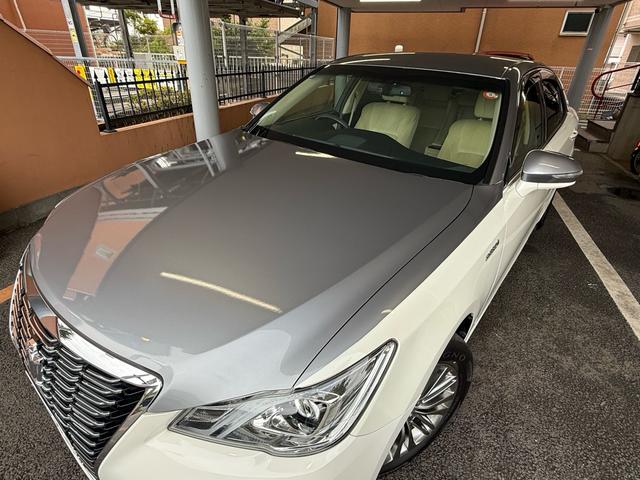 クラウンハイブリッド ロイヤルサルーンG 弊社ラッピング施行車両! 有名店価格の半値以下施工中! 法人ワンオーナー 純正ナビ クルコン パワーシート クリアランスソナー イージークロージャー ETC LEDヘッドライト キーレス(29枚目)