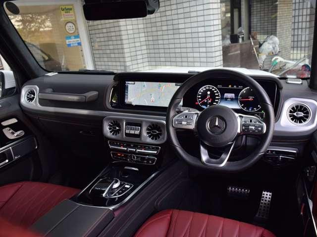Gクラス G400d AMGライン ディーゼルターボ 4WD マヌファクプラス MY2024 ベンガルレッドナッパレザー ワンオーナー 禁煙車(3枚目)