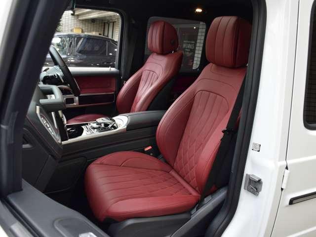 Gクラス G400d AMGライン ディーゼルターボ 4WD マヌファクプラス MY2024 ベンガルレッドナッパレザー ワンオーナー 禁煙車(18枚目)