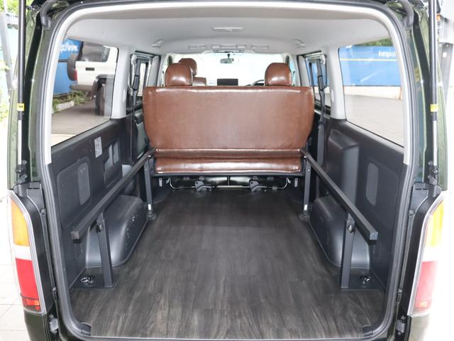 ハイエースバン ロングスーパーGL Renoca CoastLines 角目フェイスチェンジ 前後バンパー メッキラッピング 各部 艶有ブラック塗装 アルパイン BIG-X11インチ ナビ アルパイン フリップダウンモニタ(39枚目)