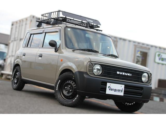 アルトラパン モード ドレスダウンカスタム レトロスタイル オールペイント ちょいリフトアップ 黒てっちん&マッドタイヤ新品 ルーフバスケット ウッドコンビステア&ウッドパネル レッドテール キーレス 整備渡し 保証付(8枚目)