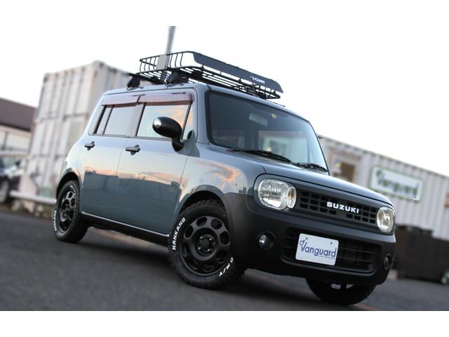 アルトラパン T Lパッケージ ターボ ドレスダウンカスタム レトロスタイル オールペイント ちょいリフトアップ 黒てっちん&マッドタイヤ ルーフバスケット レッドテール スマートキー キセノンライト 記録簿付 整備保証付販売(8枚目)