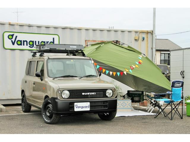 アルトラパン T Lパッケージ ターボ ドレスダウンカスタム レトロスタイル オールペイント ちょいリフトアップ 黒てっちん&マッドタイヤ ルーフバスケット レッドテール スマートキー キセノンライト 記録簿付 整備保証付販売(12枚目)