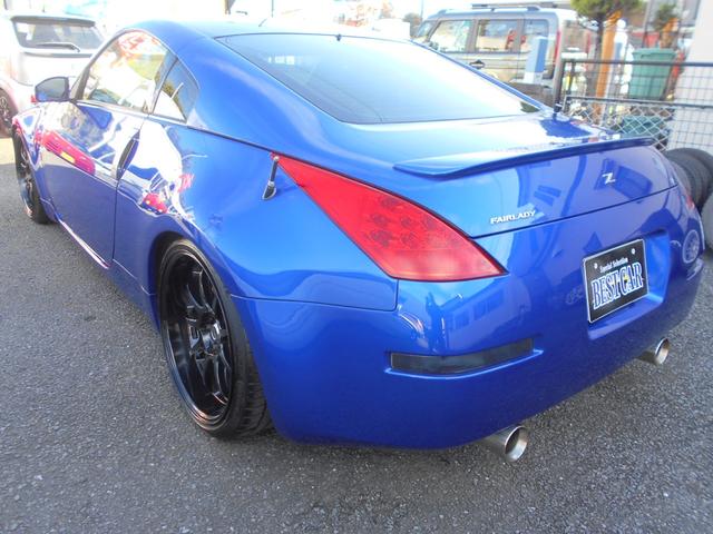 フェアレディＺ バージョンＳ　テイン車高調　ＨＫＳ検対マフラー　ワーク１９インチアルミ　スパルコセミバケ　カロッツエリアナビフルセグＴＶＢカメラ　ＥＴＣ　キーレス　キセノン　記録簿（7枚目）