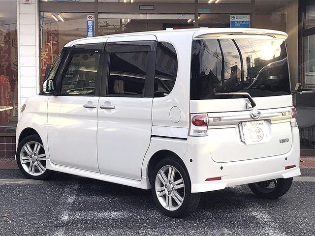 タント カスタムRS インタークーラーターボ純正ナビバックカメラフルセグTV CD DVD コーナーセンサーオートライトオートワイパーウーファー ETC パワースライド フォグスモークフィルムスマートキー衝突安全ボディ(14枚目)