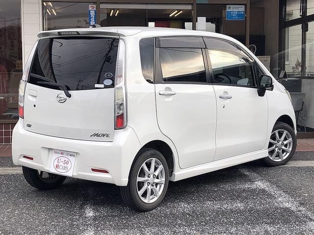 ムーヴ カスタム　Ｇ　ディーラー下取車純正ナビフルセグＴＶ　Ｂｌｕｅｔｏｏｔｈ　ＤＶＤ　ＣＤ　ＥＴＣ　プッシュスタートエコアイドルドアロック連動格納式ウィンカードアミラースマートキーフロントフォグ整備点検記録衝突安全ボディ（13枚目）