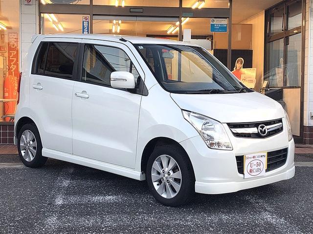 AZワゴン XSスペシャル 純正フルエアロ 社外ナビ ワンセグTV CD プッシュスタート ETC スマートキー 電動格納式ウィンカードアミラー 純正アルミ ABS Wエアバック 衝突安全ボディ(10枚目)