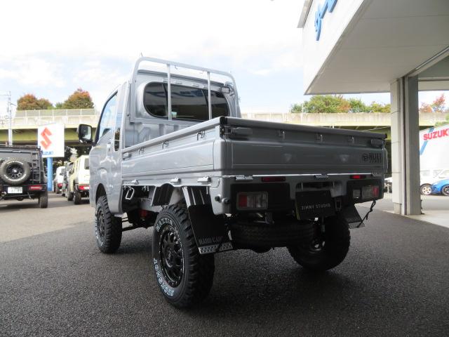 ハイゼットトラック ジャンボエクストラ　４インチアップ　フロントガードバー　バックショット１９５Ｒ１４　ＸＴＲＥＭＥ－Ｊ　ＸＪ０４　電子制御式４ＷＤ　スーパーデフロック　ＣＶＴ　視界補助パック　マッドフラップ（6枚目）