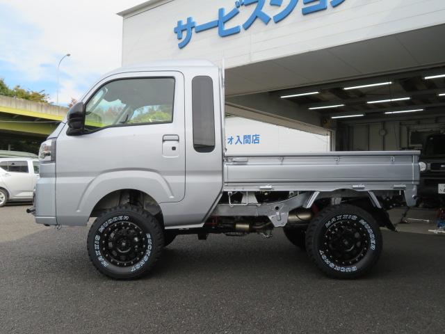 ハイゼットトラック ジャンボエクストラ　４インチアップ　フロントガードバー　バックショット１９５Ｒ１４　ＸＴＲＥＭＥ－Ｊ　ＸＪ０４　電子制御式４ＷＤ　スーパーデフロック　ＣＶＴ　視界補助パック　マッドフラップ（7枚目）