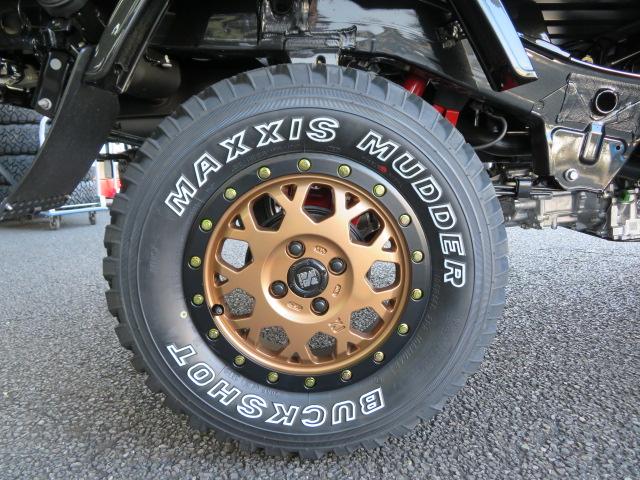 ハイゼットトラック ジャンボエクストラ 4インチアップ フロントガードバー付 バックショット195R14 XTREME-J XJ04 電子制御式4WD スーパーデフロック CVT 視界補助パック マッドフラップ(12枚目)