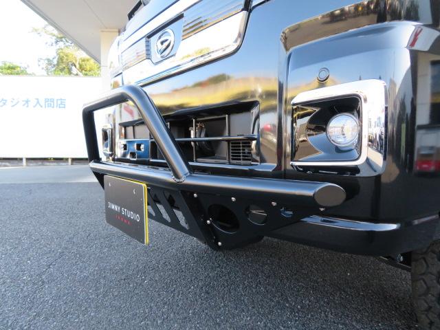 ハイゼットトラック ジャンボエクストラ 4インチアップ フロントガードバー付 バックショット195R14 XTREME-J XJ04 電子制御式4WD スーパーデフロック CVT 視界補助パック マッドフラップ(18枚目)