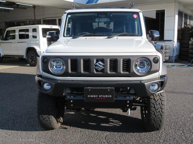 ジムニーシエラ ＪＣ　３型　モトレージ３インチアップキットビルシュタイン　ショウワガレージＡＢＳフロントバンパー／リアバンパー　サクソン左出しマフラー　オープンカントリーＲＴ２２５／６０Ｒ１８　ＲＡＹＳ　Ａ．ＬＡＰ－０７Ｘ（2枚目）