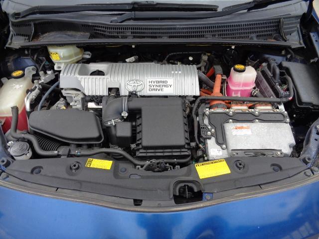 プリウス Sグレード 2WD AT 2ZR-3JMエンジン 1800ccガソリン アルミホイール ワンセグTV オートエアコン カーナビ センタードアロック キーレス ETC 取説 整備記録簿 ABS 塗装現状(44枚目)