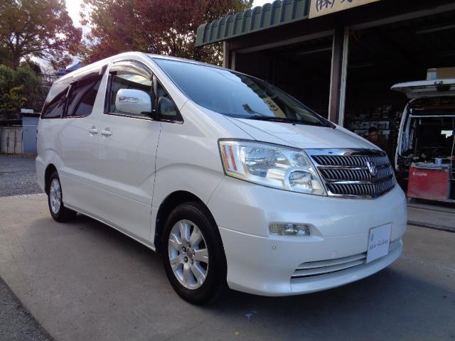 アルファードV MXトレゾアアルカンターラバージョン MXトレゾアアルカンターラバージョン 1MZ 3000ccガソリン 8人乗り 5ドア MNH10W 取説 ワンセグTV バックモニター ナビ アルミホイール 左リア自動ドア 時計 空気清浄機 ETC(3枚目)