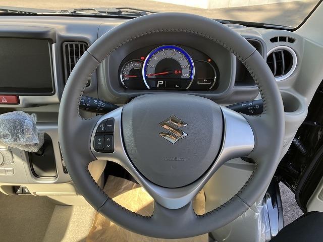 エブリイワゴン PZターボ 届出済未使用車 CVT 衝突被害軽減システム クリアランスソナー レーンアシスト 両側スライド・片側電動 スマートキー アイドリングストップ 電動格納ミラー シートヒーター ターボ オートライト(3枚目)