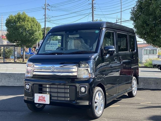 エブリイワゴン PZターボ 届出済未使用車 CVT 衝突被害軽減システム クリアランスソナー レーンアシスト 両側スライド・片側電動 スマートキー アイドリングストップ 電動格納ミラー シートヒーター ターボ オートライト(13枚目)