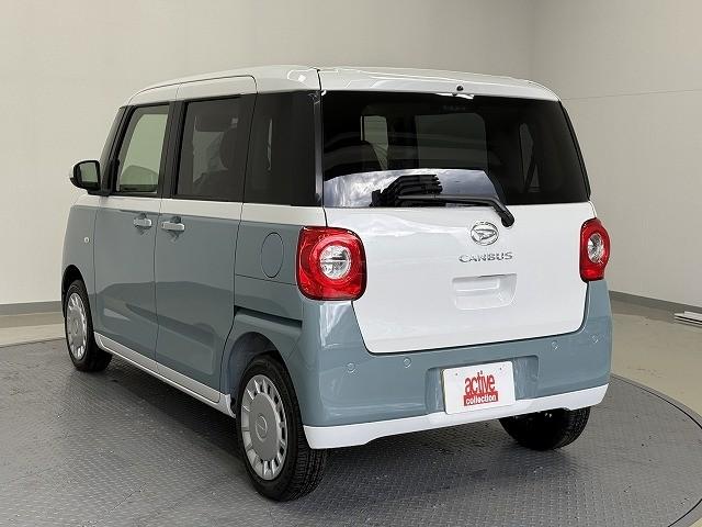 ムーヴキャンバス ストライプスＸ　届出済未使用車　両側電動スライドドア　クリアランスソナー　レーンアシスト　衝突被害軽減システム　オートライト　スマートキー　アイドリングストップ　電動格納ミラー　ベンチシート　ＣＶＴ　盗難防止システム（17枚目）