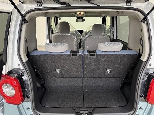 ムーヴキャンバス ストライプスＸ　届出済未使用車　両側電動スライドドア　クリアランスソナー　レーンアシスト　衝突被害軽減システム　オートライト　スマートキー　アイドリングストップ　電動格納ミラー　ベンチシート　ＣＶＴ　盗難防止システム（19枚目）