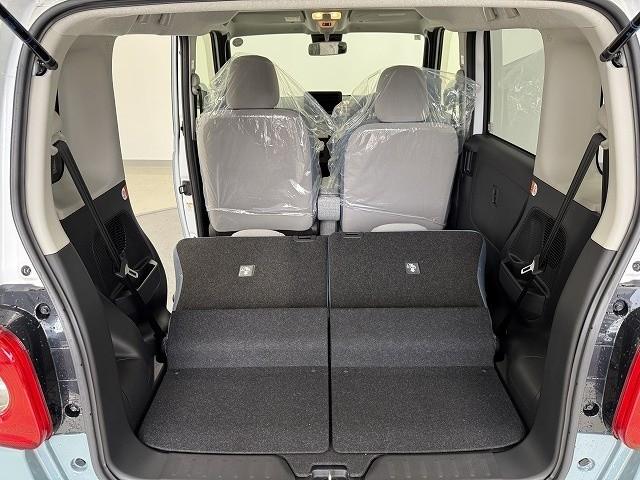 ムーヴキャンバス ストライプスＸ　届出済未使用車　両側電動スライドドア　クリアランスソナー　レーンアシスト　衝突被害軽減システム　オートライト　スマートキー　アイドリングストップ　電動格納ミラー　ベンチシート　ＣＶＴ　盗難防止システム（56枚目）