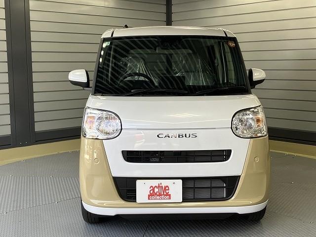 ムーヴキャンバス ストライプスＸ　届出済未使用車　両側電動スライドドア　クリアランスソナー　レーンアシスト　衝突被害軽減システム　オートライト　スマートキー　アイドリングストップ　電動格納ミラー　ベンチシート　ＣＶＴ　盗難防止システム（12枚目）
