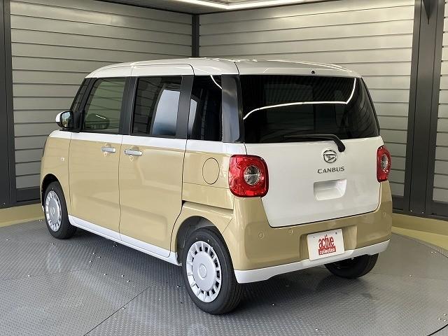 ムーヴキャンバス ストライプスＸ　届出済未使用車　両側電動スライドドア　クリアランスソナー　レーンアシスト　衝突被害軽減システム　オートライト　スマートキー　アイドリングストップ　電動格納ミラー　ベンチシート　ＣＶＴ　盗難防止システム（18枚目）