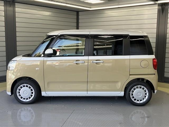 ムーヴキャンバス ストライプスＸ　届出済未使用車　両側電動スライドドア　クリアランスソナー　レーンアシスト　衝突被害軽減システム　オートライト　スマートキー　アイドリングストップ　電動格納ミラー　ベンチシート　ＣＶＴ　盗難防止システム（24枚目）