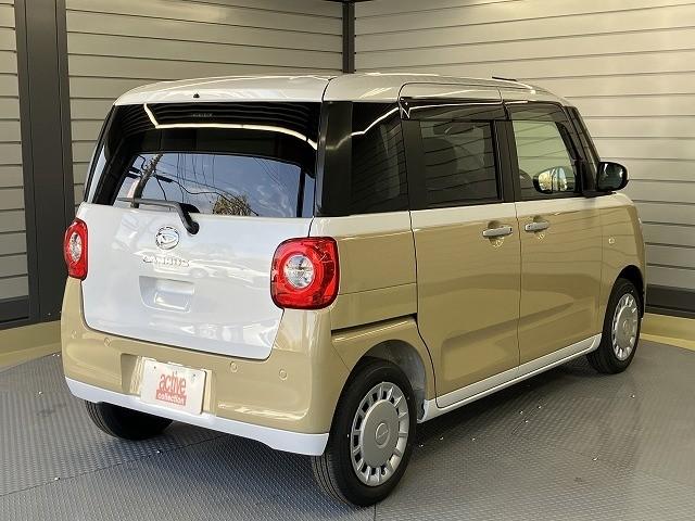 ムーヴキャンバス ストライプスＸ　届出済未使用車　両側電動スライドドア　クリアランスソナー　レーンアシスト　衝突被害軽減システム　オートライト　スマートキー　アイドリングストップ　電動格納ミラー　ベンチシート　ＣＶＴ　盗難防止システム（42枚目）