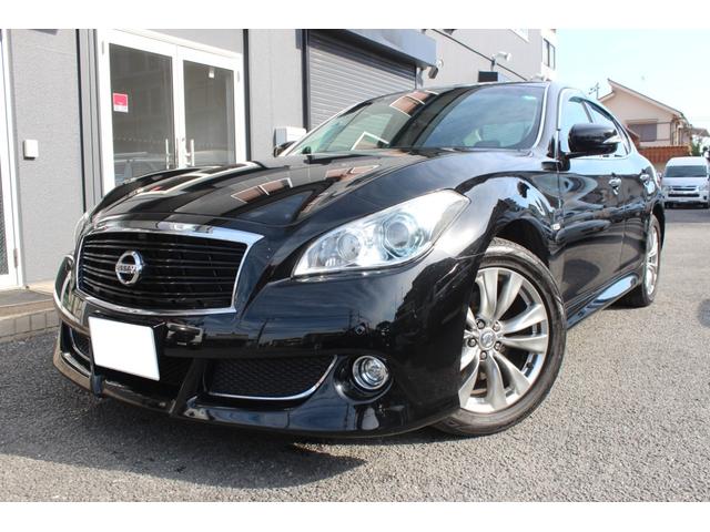 フーガ ３７０ＧＴ　純正ナビゲーションＴＶバックカメラフロントインパル仕様バンパー　黒革シート　パワーシート　シートヒータープッシュスタートインテリジェントキー（7枚目）