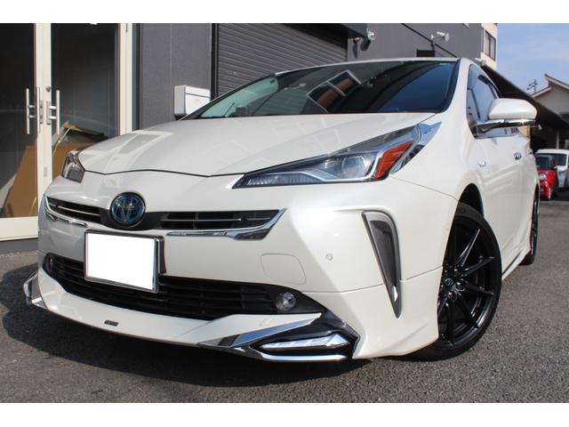 プリウス Ａツーリングセレクション　４ＷＤ　９インチナビゲーションＴＶバックカメラＥＴＣ　黒レザーシートパワーシート　シートヒーター　モデリスタエアロ　ＬＥＤライト（6枚目）