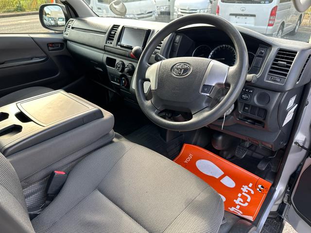 ハイエースバン ロングDX GLパッケージ リヤクーラーヒーター6速オートマトヨタセーフティセンス ナビTVバックカメラETCドラレコキーレス両側スライドドア小窓電動格納ミラーセキュリティー2023年製造タイヤタイベルチェーン(16枚目)
