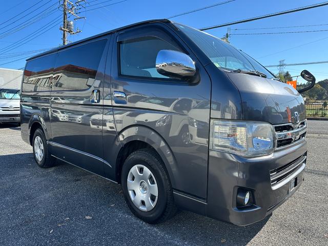 ハイエースバン ロングスーパーＧＬ　３型後期純正ナビＴＶバックカメラＥＴＣキーレスリヤクーラーヒーターオートライトオートエアコン電動格納ミラー両側スライドドアタイベルチェーンルームクリーニング済みＷエアバック（2枚目）