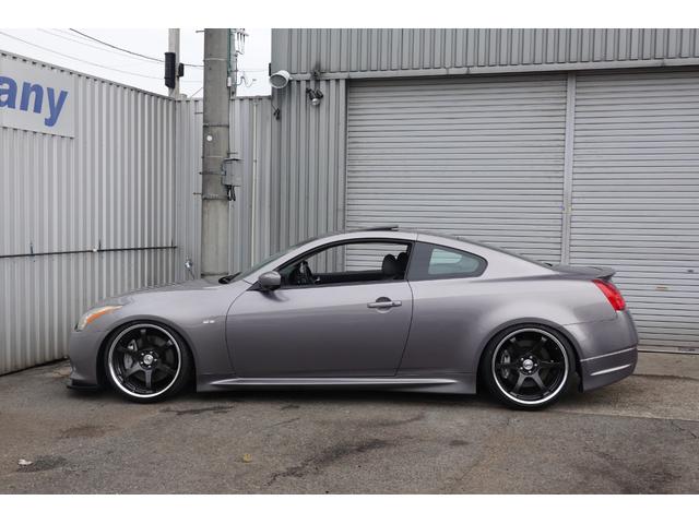 スカイライン 370GT タイプSP サンルーフ 6速マニュアル 新品ラッシュ車高調 SSR20インチ インパルサイドリアハーフエアロ 社外フロントリップ 純正OPトランクスポイラー(9枚目)