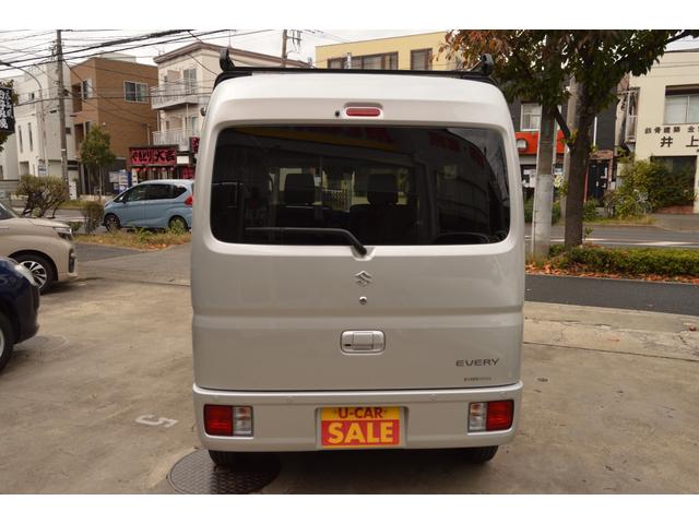 エブリイ ＰＣ　ワンオーナー　スズキセーフティサポート　純正ナビＴＶ地デジフルセグ　バックカメラ　純正前後ドライブレコーダー　純正ルーフキャリア　室内サイドバー　ドアバイザー　ＬＥＤライト　ＥＴＣ　キーレスエントリ（3枚目）